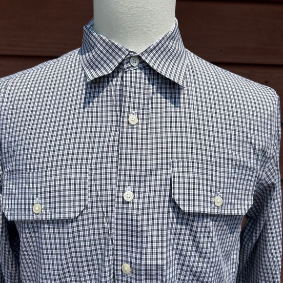 Michael‎ Kors Plaid Button Down Shirt Long Sleeve Tab Sleeve Mens - Picture 1 of 5